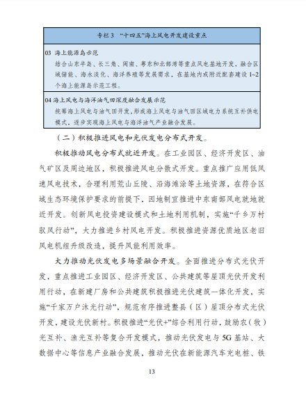 發(fā)改委、能源局等九部委聯(lián)合印發(fā)發(fā)布“十四五”可再生能源規(guī)劃！