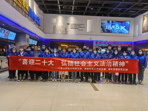 烏海供電公司多家黨支部聯(lián)合開展“喜迎二十大，弘揚社會主義法治精神”主題觀影活動