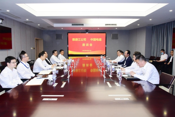 丁焰章與雅礱江公司黨委書記、董事長祁寧春座談