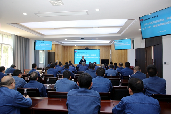 陜煤石電公司召開2022年合理化建議、技術(shù)成果發(fā)布會暨班組建設(shè)表彰會