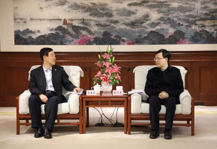 中國能建黨委副書記、總經(jīng)理孫洪水與南京市市長陳之常會談