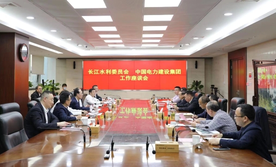 中國電建黨委書記、董事長丁焰章與長江水利委員會黨組書記、主任劉冬順會談