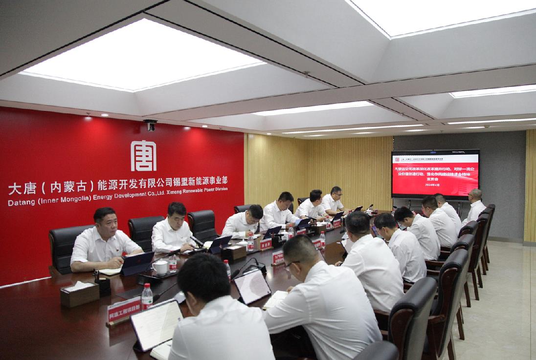 大唐錫盟新能源事業(yè)部召開(kāi)內(nèi)蒙古公司改革深化提升行動(dòng)、對(duì)標(biāo)一流企業(yè)價(jià)值創(chuàng)造行動(dòng)、強(qiáng)化作風(fēng)建設(shè)會(huì)議精神宣貫會(huì)